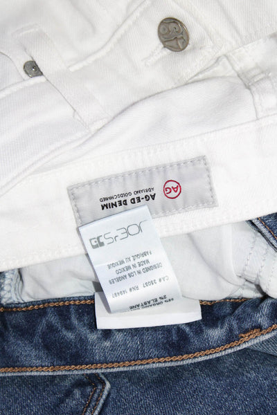 AG Adriano Goldschmied Joes Womens Shorts Jeans White Blue Size 27 26 Lot 2