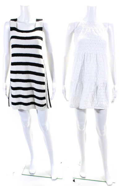 Zara Womens Sleeveless Dresses Black White Size Small Extra Small Lot 2