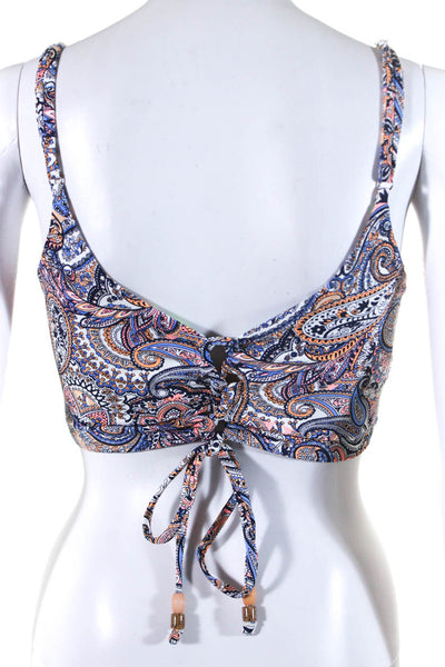 Maaji Women's  Tassel Paisley Reverse Bikini Top Size XL