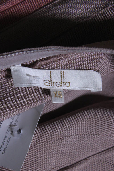 Stretta Womens Sleeveless Scoop Neck Stretch Knit Sheath Dress Pink Size XS