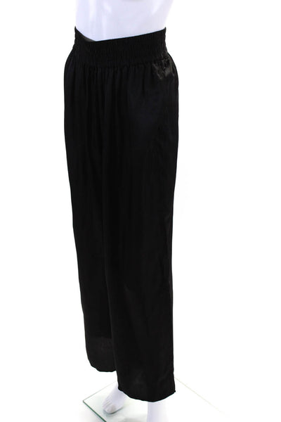 Everlane Womens Pull On High Rise Wide Leg Pants Black Size Extra Small