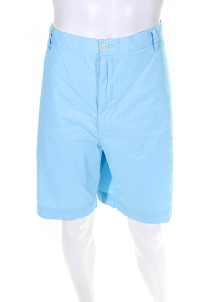 Polo Ralph Lauren Men's Button Closure Flat Front Dress Short Blue Size 48