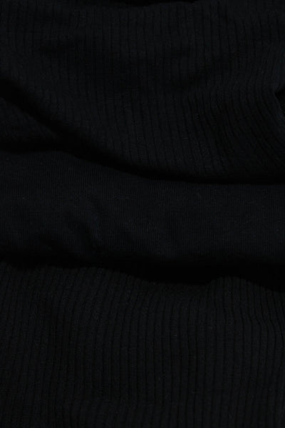 Zara Women's Round Neck Long Sleeves Ribbed Sweater Black Size S Lot 3