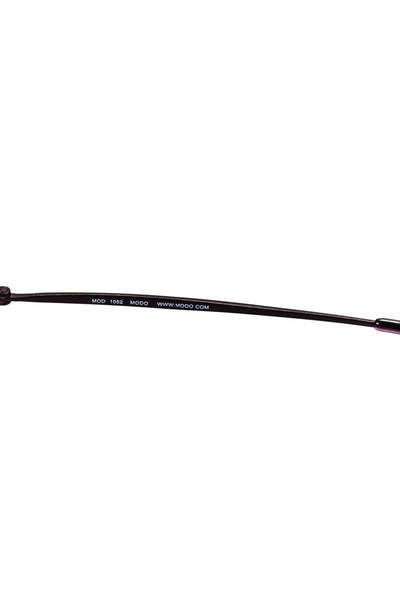 Modo Womens Titanium Rectangular Wired Framed Eye Glasses Plum Purple 140MM