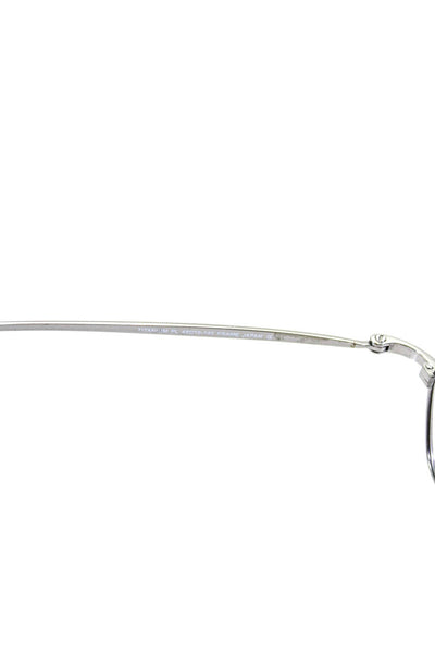 Modo Womens Titanium Wired Rectangular Framed Eyeglasses Silver Toned 140MM