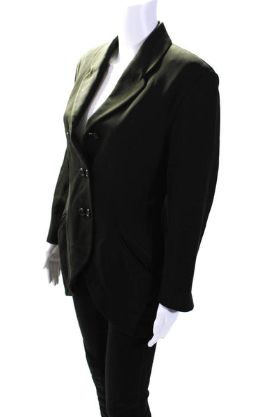 Dries Van Noten Womens Wool Double Breasted Buttoned Blazer Black Size EUR40