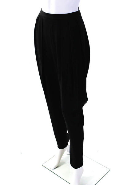 Alexander McQueen Womens Pleated Zipped Tapered Leg Dress Pants Black Size EUR42
