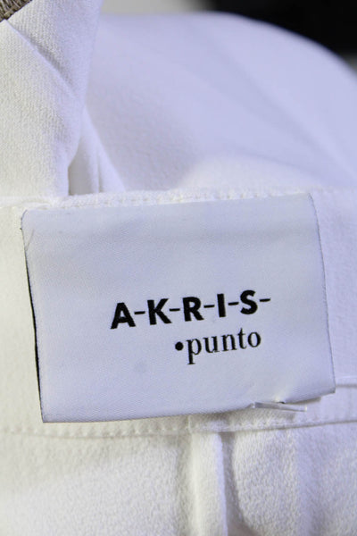 Akris Punto Womens Square Neck Zipped Sleeveless Shift Dress White Size 10
