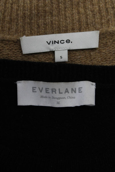 Everlane Vince Womens Sweaters Tops Black Size S M Lot 2