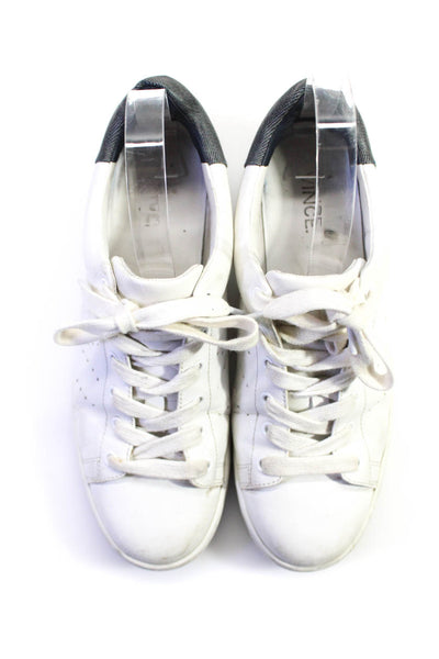 Vince Women's Round Toe Lace Up Rubber Sole Casual Sneakers White Size 8