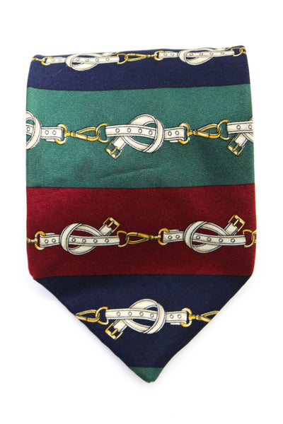 Paolo Mens Silk Striped Classis Necktie Multicolor
