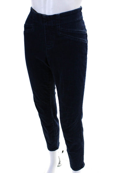 NIC+ZOE Women' Pull-On Flat Pockets Front Dark Wash Skinny Denim  Pant Size 8