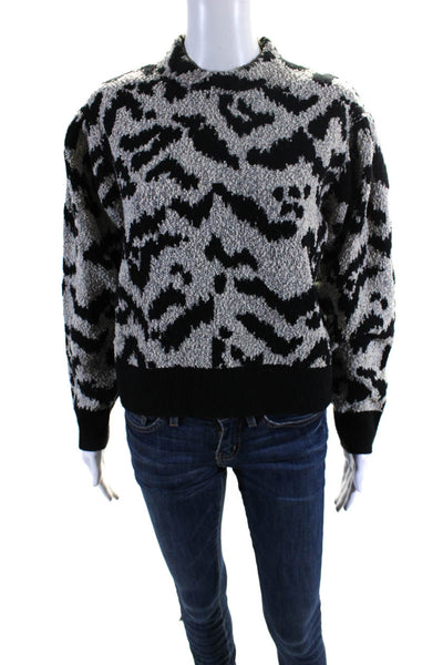 Ulla Johnson Women's Crewneck Long Sleeves Pullover Sweater Black Size S