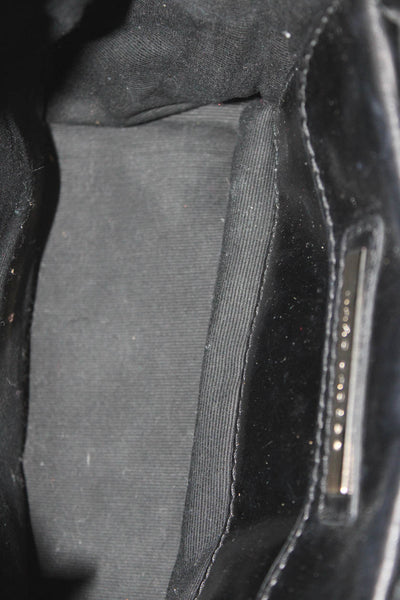 Marc Jacobs Womens Small Rolled Handle Zip Top Tote Handbag Black