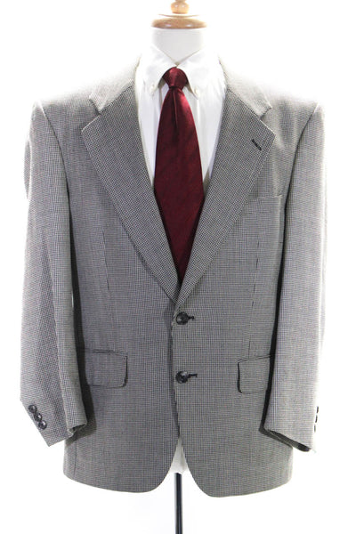 Burberrys Mens Wool Notched Collared 2 Button Jacket Blazer Grey Size 44