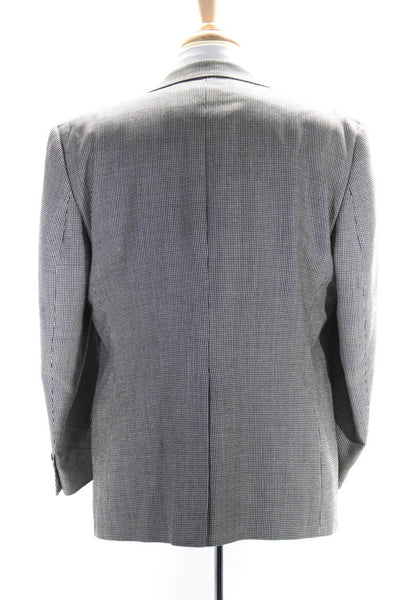 Burberrys Mens Wool Notched Collared 2 Button Jacket Blazer Grey Size 44