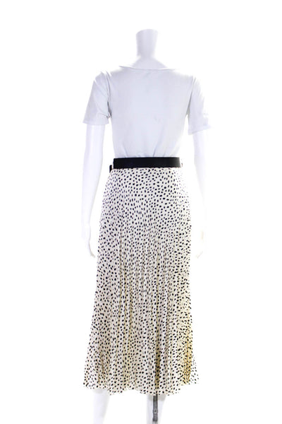 Zara Women's Zip Closure Ruffle Slit Hem Metallic Midi Skirt Size S Lot 2