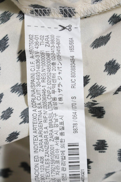 Zara Women's Zip Closure Ruffle Slit Hem Metallic Midi Skirt Size S Lot 2