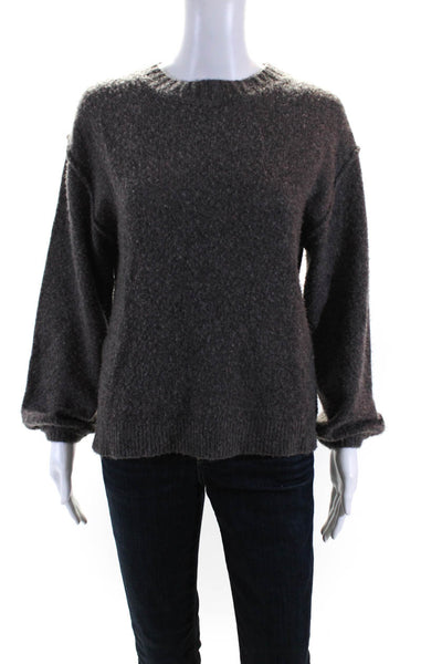 Xirena Womens 100% Cashmere Crew Neck Pullover Long Sleeve Gray Sweater Size XS
