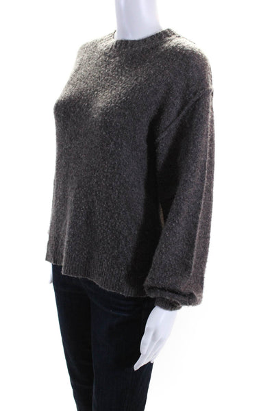 Xirena Womens 100% Cashmere Crew Neck Pullover Long Sleeve Gray Sweater Size XS