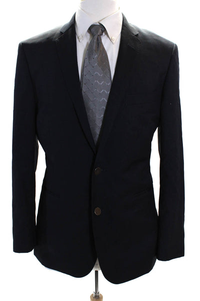 Brooks Brothers Mens Wool Buttoned Collared Long Sleeve Blazer Navy Size EUR42