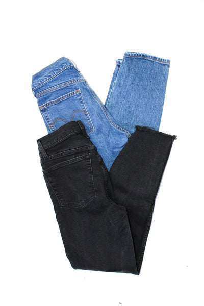 Levis Women's Button Closure Five Pockets Medium Wash Skinny Pant Size 25 Lot 2