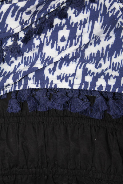 Zara Women's Zip Closure Tassel Wrap Dress Skort Blue Black Size XS Lot 2