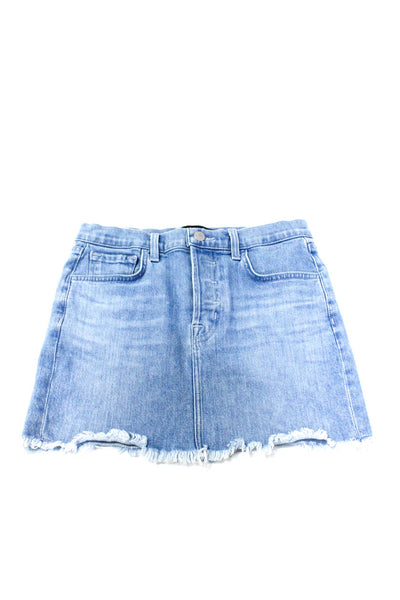 J Brand Wilfred Womens Shorts Blue Cotton Distress Denim Skirt Size 23 00 LOT 2