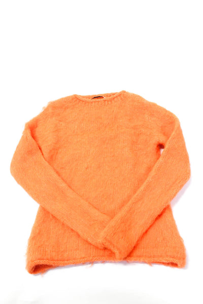 Zara TSE Womens Round Neck Long Sleeve Pullover Sweater Top Orange Size S Lot 2