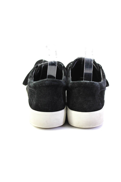 Vince Womens Black Suede Low Top Platform Fashion Sneakers Shoes Size 9