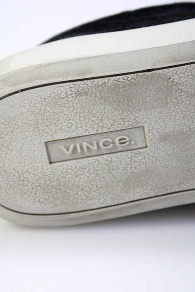Vince Womens Black Suede Low Top Platform Fashion Sneakers Shoes Size 9