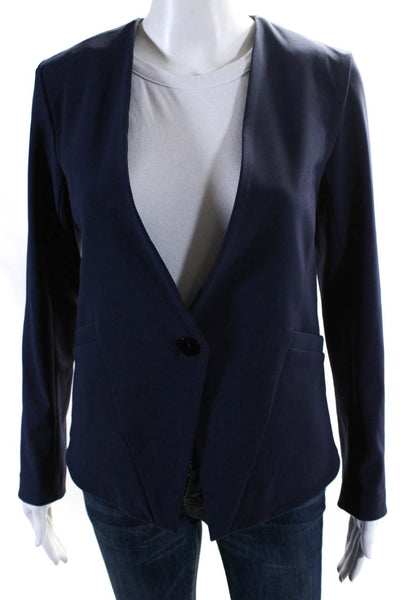 Of / Mercer Womens Navy Blue One Button Lined Long Sleeve Blazer Size XS