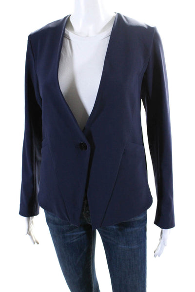 Of / Mercer Womens Navy Blue One Button Lined Long Sleeve Blazer Size XS