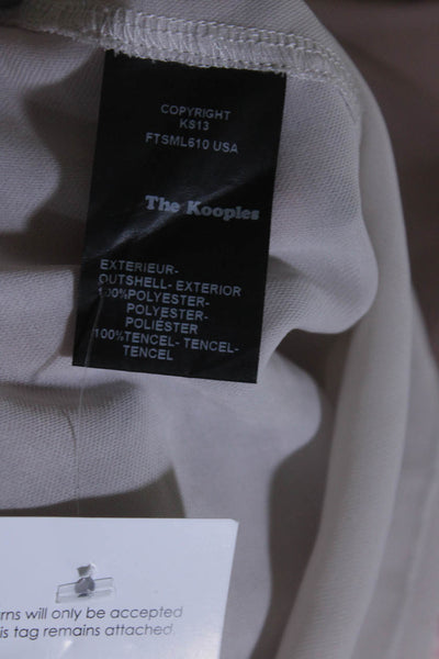 The Kooples Womens Long Sleeves Button Down Blouse Gray Size Extra Small