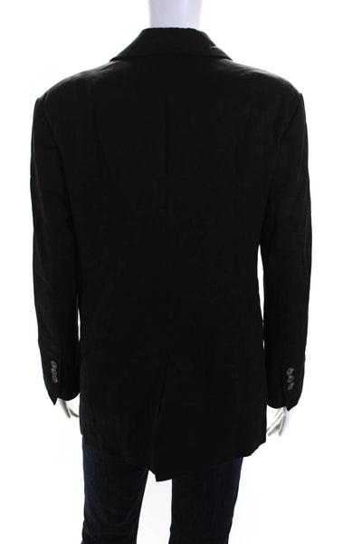 Everlane Womens Collared Buttoned Long Sleeve Darted Blazer Jacket Black Size 00
