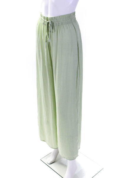 Rachel Zoe Women's Elastic Drawstring Waist Wide Leg Casual Pant Green Size XS