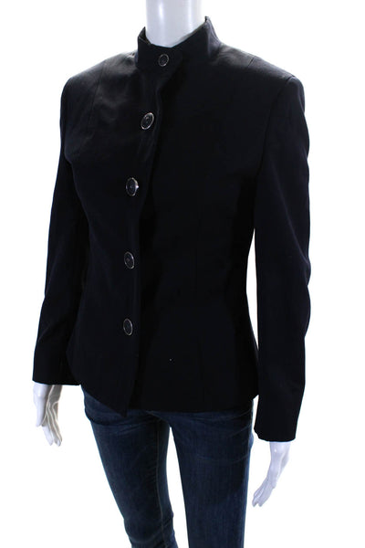 VERSUS by Versace Womens Button Down Suit Jacket Navy Blue Wool Size EUR 40