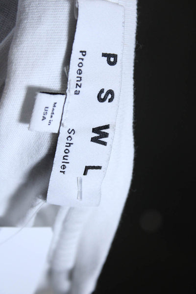Proenza Schouler White Label Womens White Graphic Print Crew Neck Tee Top Size S