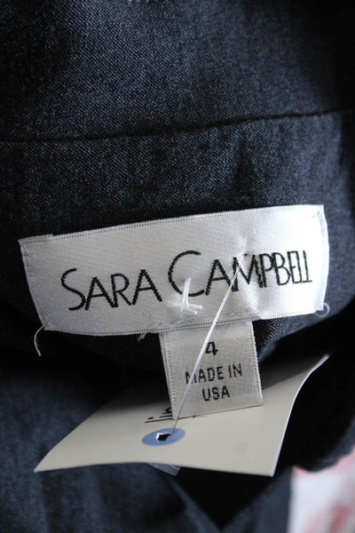 Sara Campbell Womens Short Sleeve Popover Sheath Dress Navy Blue Size 4