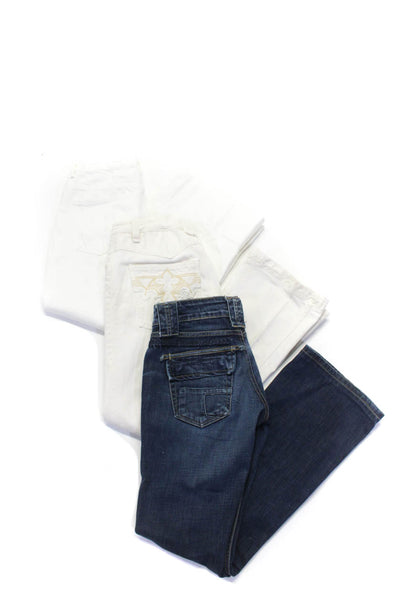 Zara Womens  Five Pockets Straight Leg Denim Pant White Medium Wash Size 8 Lot 3