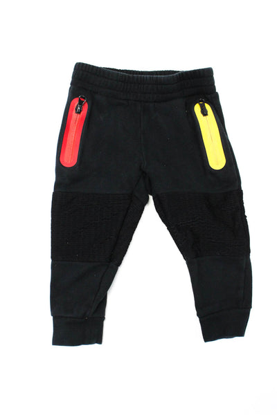 Stella McCartney Boys Elastic Waist Tapered Leg Jogger Pant Black Size 2