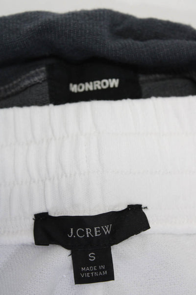 J Crew Monrow Womens Cotton Drawstring Wide Leg Sweatpants White Size S M Lot 2