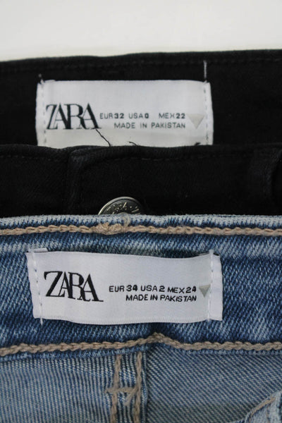 Zara Vibrant Womens High Waist Ankle Skinny Jeans Blue Size 2 0 S Lot 5