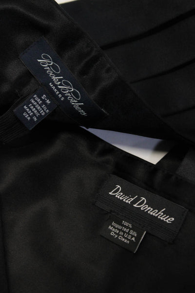 Brooks Brothers David Donahue Mens Silk Cummerbunds Black Size S/M OS Lot 2