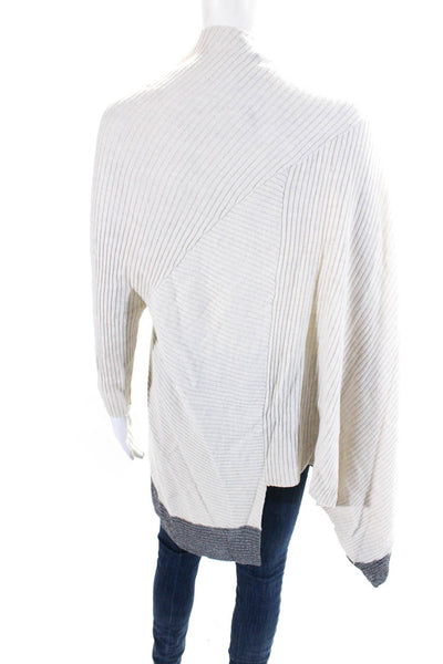 Rag & Bone Womens Merino Wool Mock Neck Asymmetric Hem Knit Top Cream Size XS