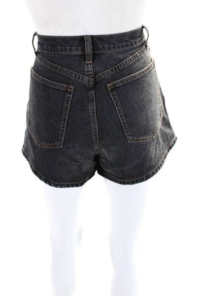 We Wore What Womens Cotton Denim High-Rise Jean Shorts Light Black Size 24