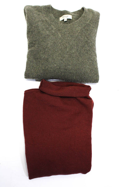 Wilfred Madewell Womens Turtleneck Sweater Pullover Red Olive Green Size S Lot 2