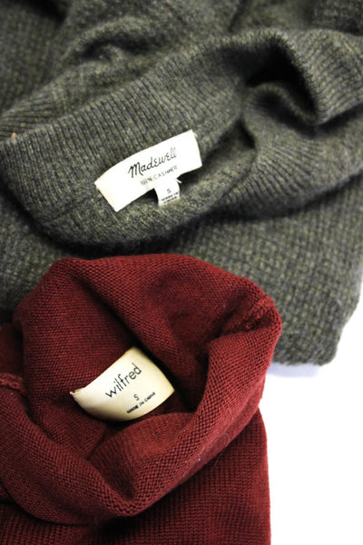 Wilfred Madewell Womens Turtleneck Sweater Pullover Red Olive Green Size S Lot 2