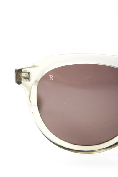 RAEN Womens Transparent Round Lens Sunglasses Clear