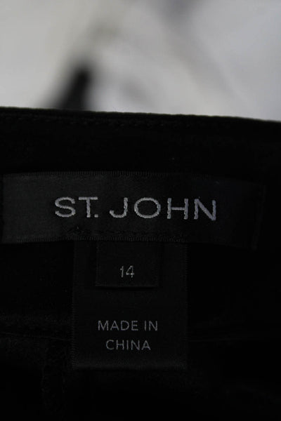 St. John Womens High Rise Straight Leg Emma Dress Pants Black Size 14